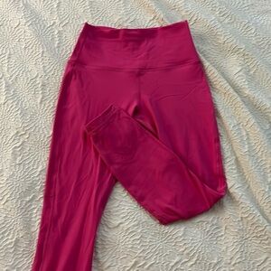Sonic Pink Lululemon Leggings 25”